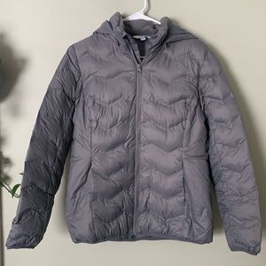 Light Grey Puffer Jacket Time and Tru